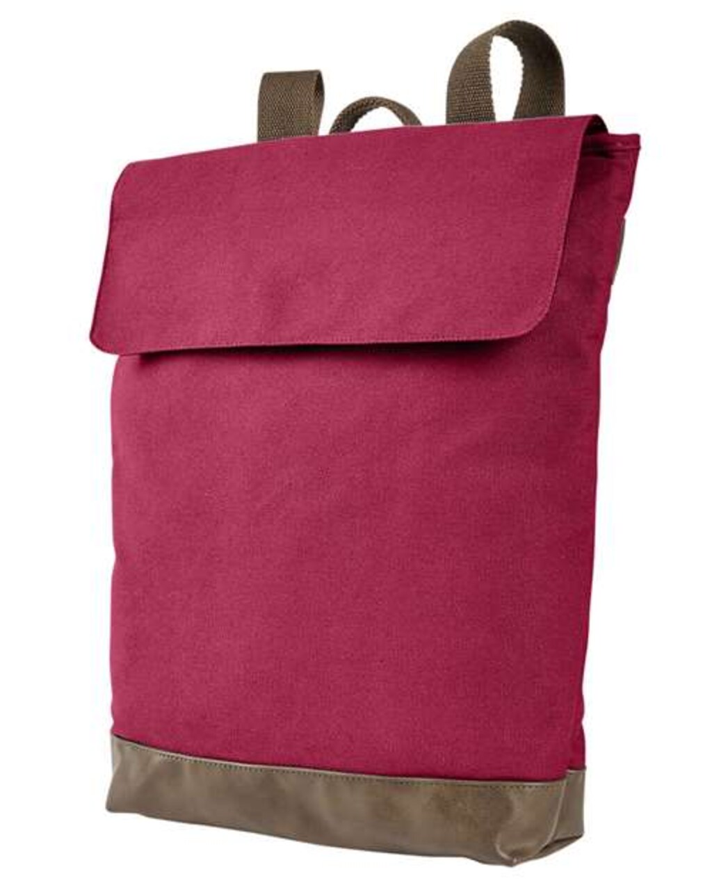 Authentic Pigment® Canvas Rucksack Cotton Canvas with PU Leather Base